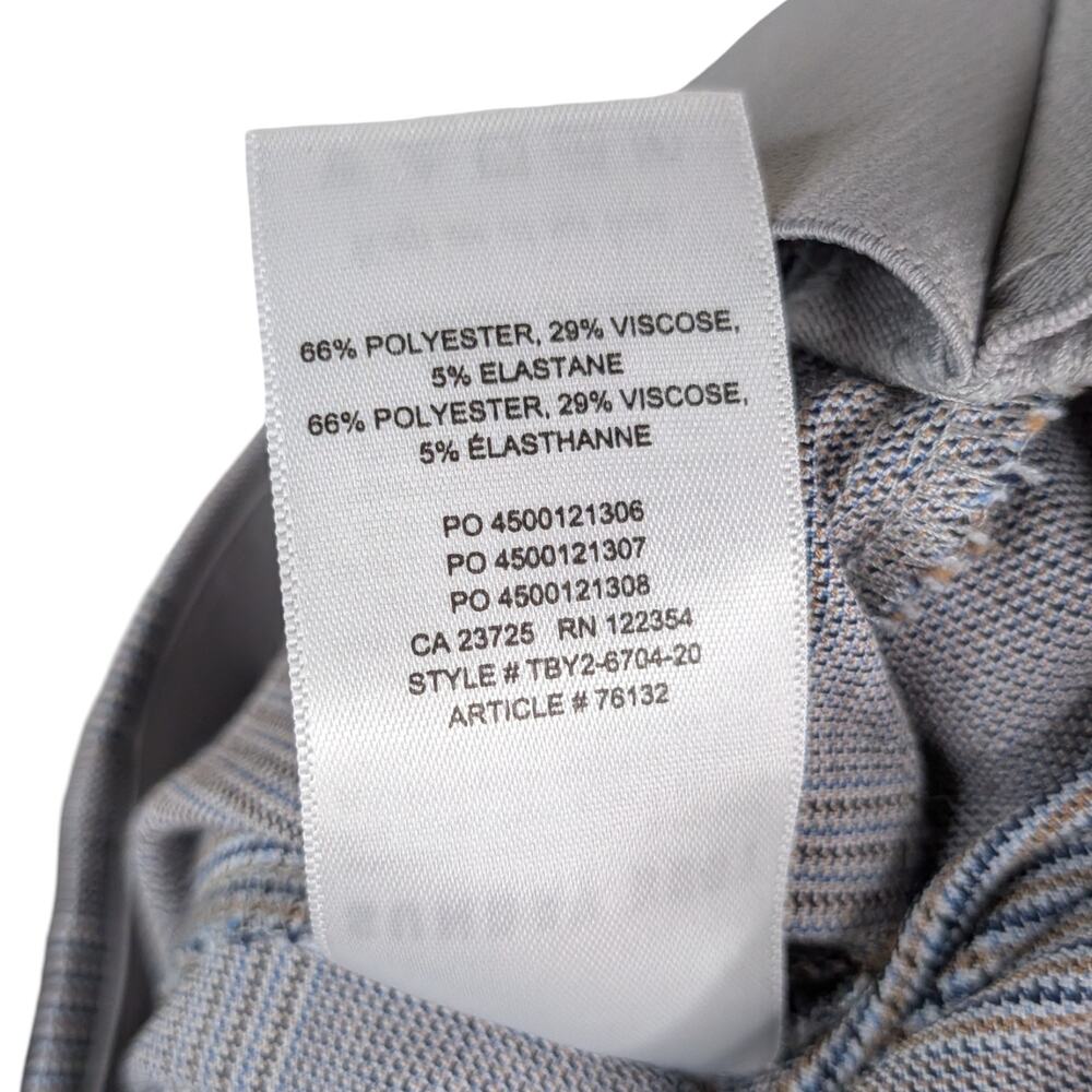 Aritzia Sunday Best Taro Pant Plaid Trousers SZ 0 Gray Office Siren Straight - Picture 9 of 9